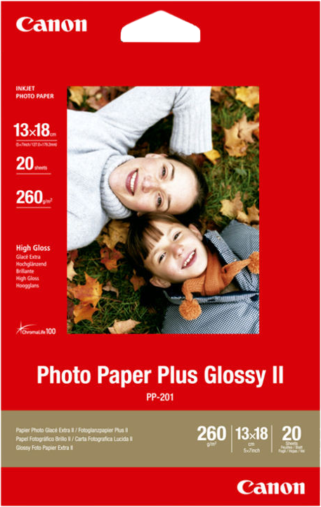 Aanbieding Canon PP-201 Glossy Plus Fotopapier 20 Vellen 13 x 18 cm (papier)