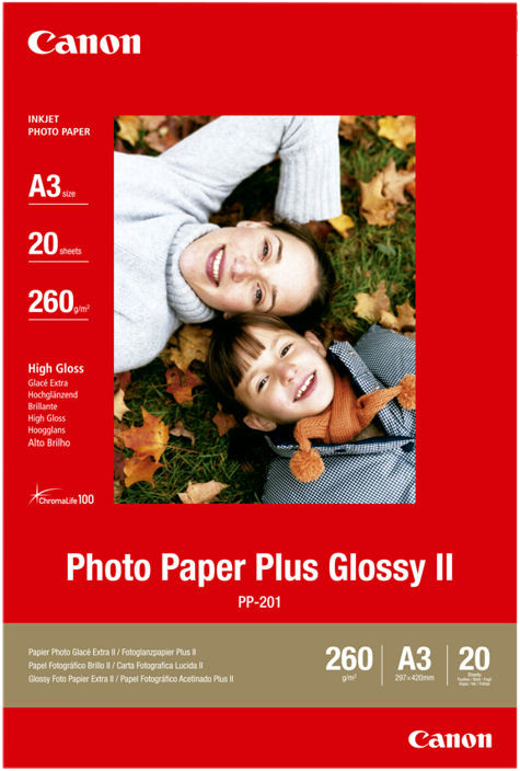 Aanbieding Canon PP-201 Glossy Plus Fotopapier 20 Vellen A3 (papier)