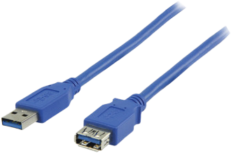 Aanbieding Valueline USB 3.0 Verlengkabel 3m blauw (datakabels)