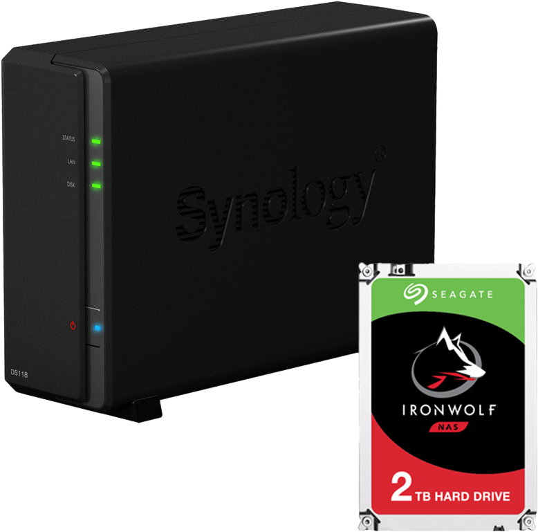 Aanbieding Synology DS118 + 2 TB (nas)