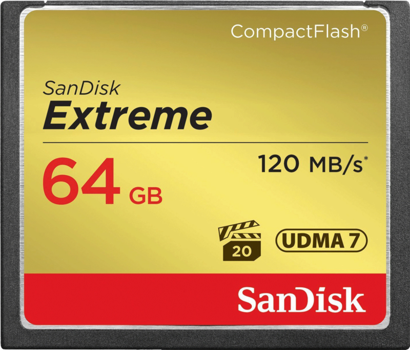 Aanbieding Sandisk CF Extreme 64GB 120Mb/s (geheugenkaarten)