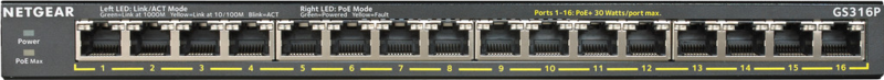 Aanbieding Netgear GS316P (netwerk switches)