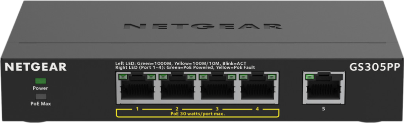 Aanbieding Netgear GS305PP (netwerk switches)
