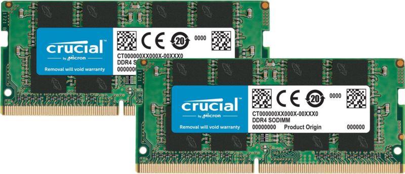 Aanbieding Crucial 8 GB DDR4 SODIMM 2400 MHz Duo Pack (intern geheugen)