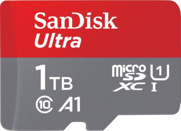 Aanbieding SanDisk MicroSDXC Ultra 1TB 120 MB/s CL10 A1 UHS-1 + SD Adap (geheugenkaarten)
