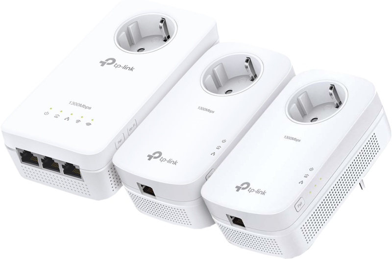 Aanbieding TP-Link TL-WPA8631P Kit WiFi 1300 Mbps 3 adapters (powerline-adapters)