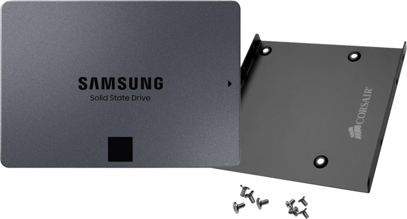 Aanbieding Samsung 870 QVO 1TB + Corsair SSD Mounting Bracket (solid state drives (ssd))