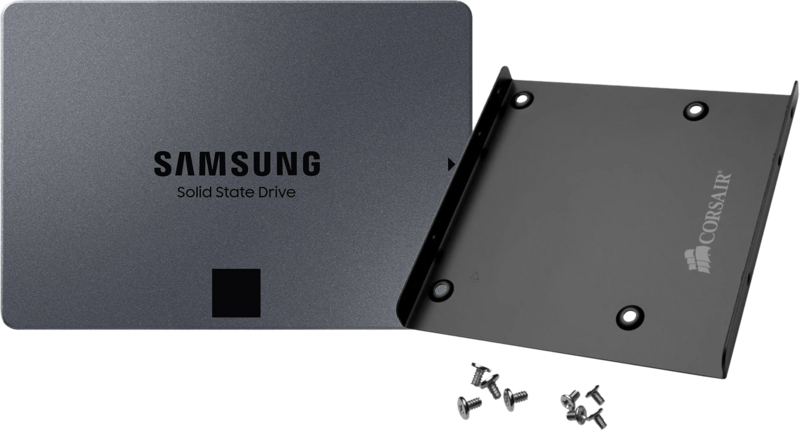 Aanbieding Samsung 870 QVO 2TB + Corsair SSD Mounting Bracket (solid state drives (ssd))
