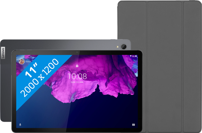 Aanbieding Lenovo Tab P11 128GB Wifi + 4G Grijs + Lenovo Book Case Zwart (tablets)
