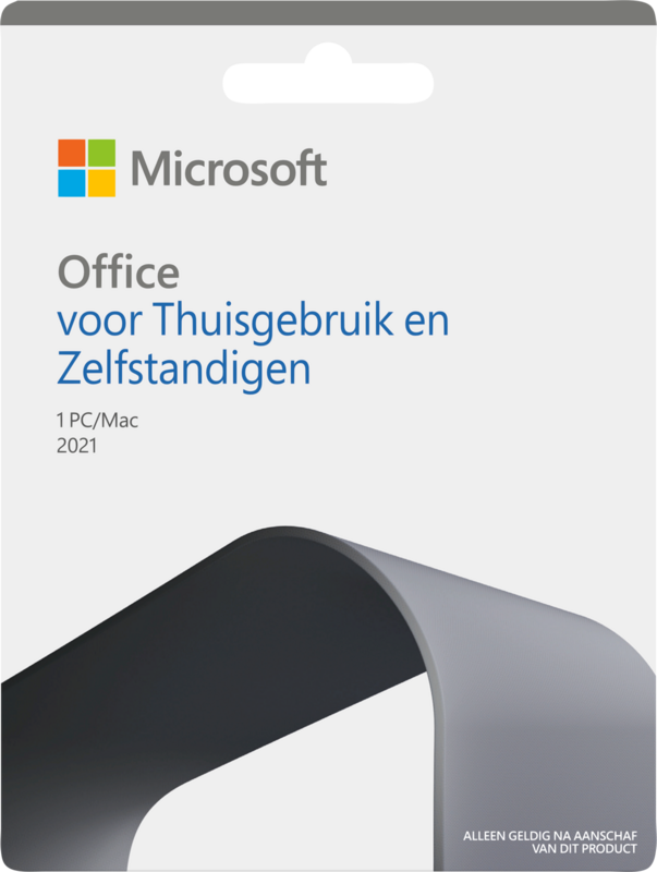 Aanbieding Microsoft Office 2021 Thuisgebruik en Zelfstandigen (office software)