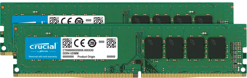 Aanbieding Crucial 8GB 2666MHz DDR4 DIMM CL19 (2x4GB) (intern geheugen)