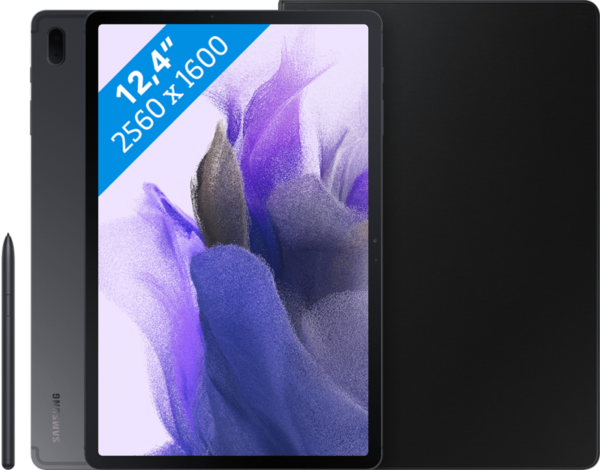 Aanbieding Samsung Galaxy Tab S7 FE 64GB Wifi Zwart + Samsung Book Case Zwart (tablets)