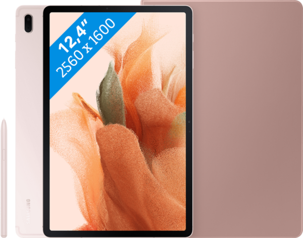 Aanbieding Samsung Galaxy Tab S7 FE 64GB Wifi Roze + Samsung Book Case Roze (tablets)