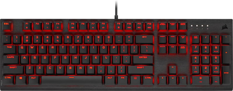 Aanbieding Corsair K60 PRO Red LED Mechanisch Gaming Toetsenbord Cherry MX Viola QWERTY (toetsenborden)