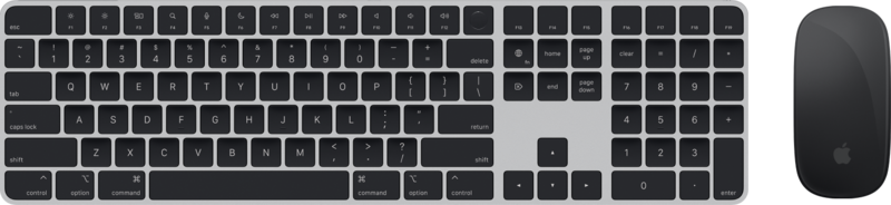 Aanbieding Apple Magic Keyboard met numeriek toetsenblok en Touch ID Qwerty + Mouse (2021) Zwart (toetsenborden)