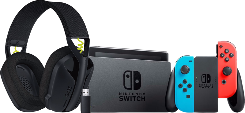 Aanbieding Nintendo Switch Rood/Blauw + Logitech G435 (consoles)