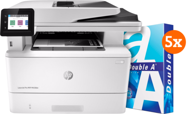 Aanbieding HP LaserJet Pro MFP M428dw + 2.500 vellen A4 papier (printers)