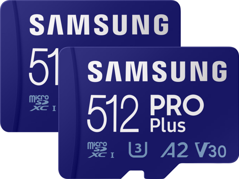 Aanbieding Samsung PRO Plus 512GB (2021) 160/120MBs - Duo Pack (geheugenkaarten)