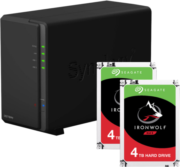 Aanbieding Synology DS218play + 8 TB (nas)