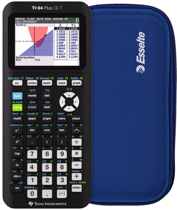 Aanbieding Texas Instruments TI-84 CE-T + Rekenmachine Case Blauw (rekenmachines)