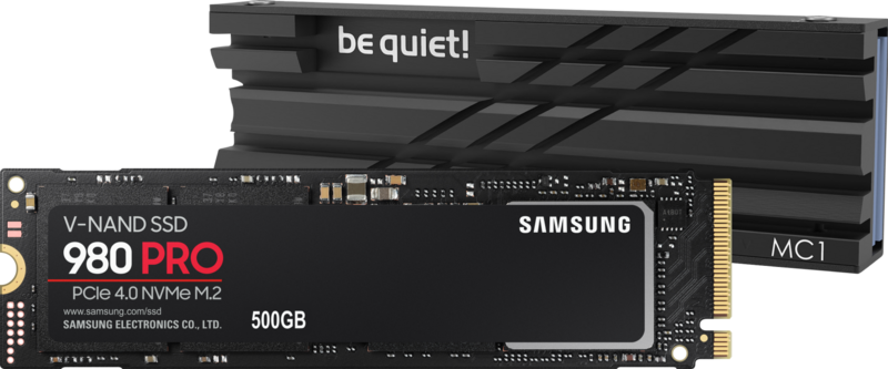 Aanbieding Samsung 980 Pro 500GB M.2 + Be quiet! MC1 M2 SSD cooler (solid state drives (ssd))
