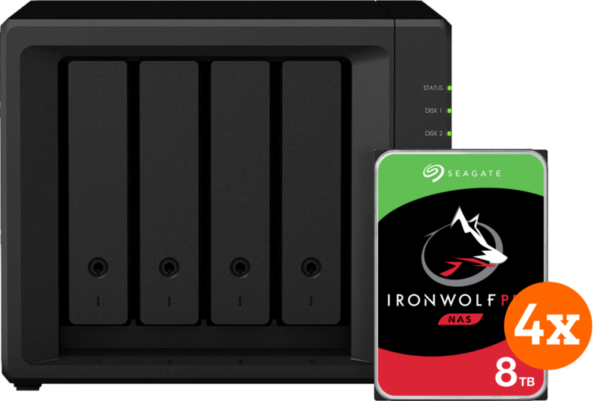 Aanbieding Synology DS420+ + Seagate Ironwolf 32TB Pro (4x8TB) (nas)