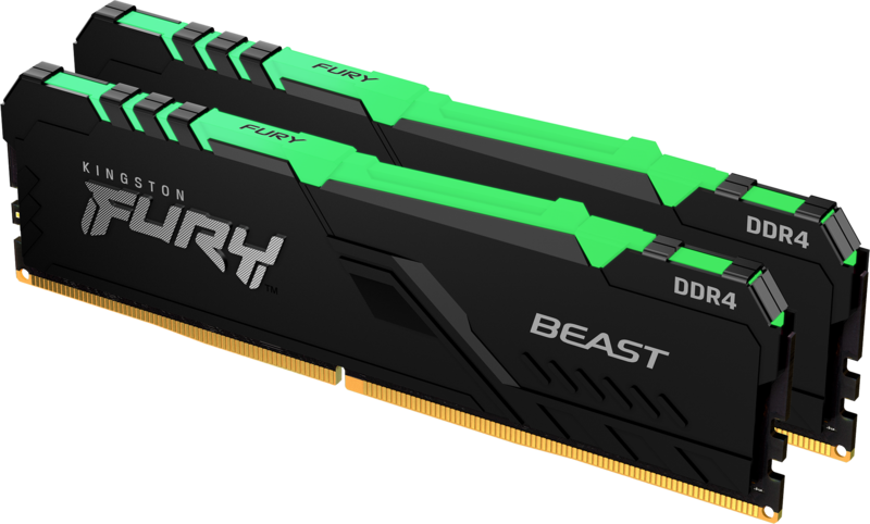Aanbieding Kingston FURY Beast RGB 2x8GB DDR4 3200MHz (KF432C16BBAK2/16) (intern geheugen)