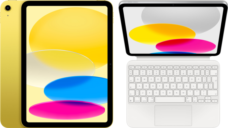 Aanbieding Apple iPad (2022) 10.9 inch 256GB Wifi Geel + Magic Keyboard Folio (tablets)