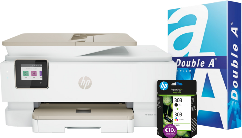 Aanbieding HP ENVY Inspire 7924e + 1 set extra inkt + 500 vellen A4 papier (printers)