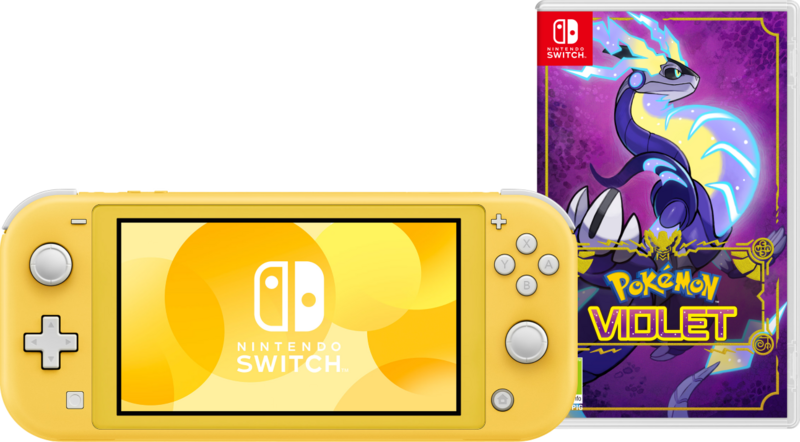 Aanbieding Nintendo Switch Lite Geel + Pokémon Violet (consoles)