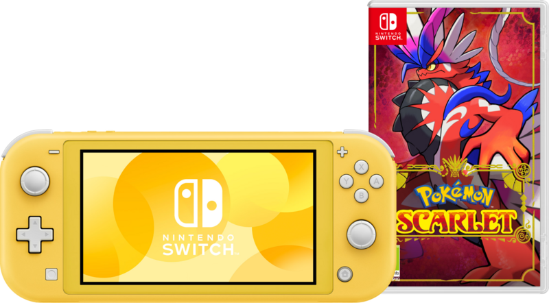 Aanbieding Nintendo Switch Lite Geel + Pokémon Scarlet (consoles)