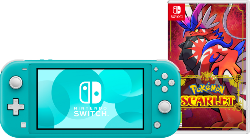 Aanbieding Nintendo Switch Lite Turquoise + Pokémon Scarlet (consoles)