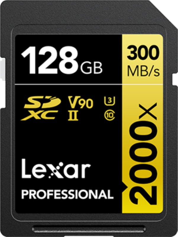 Aanbieding Lexar SD Pro Gold Series UHS-II 2000x 128GB V90 (geheugenkaarten)