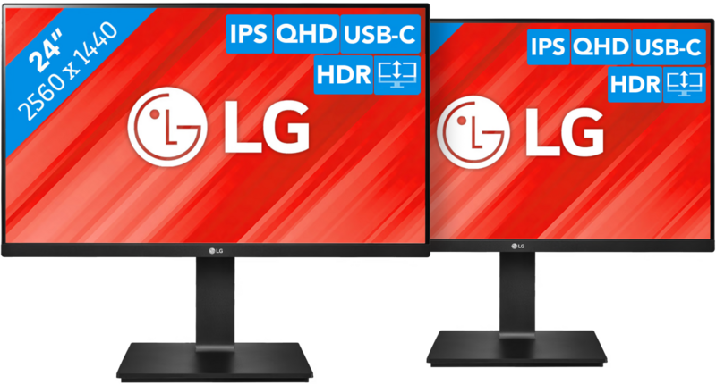 Aanbieding 2x LG 24QP750 (monitoren)