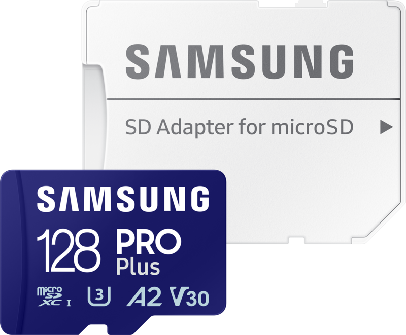 Aanbieding Samsung PRO Plus 128GB (2023) microSDXC + SD Adapter (geheugenkaarten)