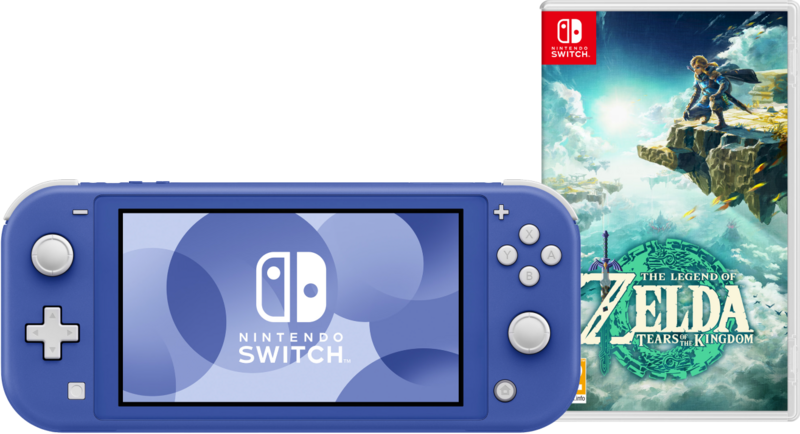 Aanbieding Nintendo Switch Lite Blauw + Zelda: Tears of the Kingdom (consoles)