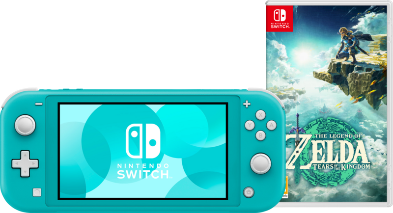 Aanbieding Nintendo Switch Lite Turquoise + Zelda: Tears of the Kingdom (consoles)