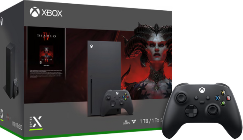 Aanbieding Xbox Series X + Diablo IV + Tweede Controller Zwart (consoles)