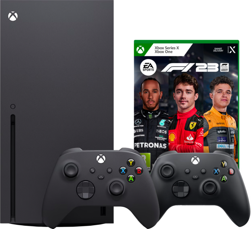 Aanbieding Xbox Series X + F1 23 + Tweede Controller Zwart (consoles)