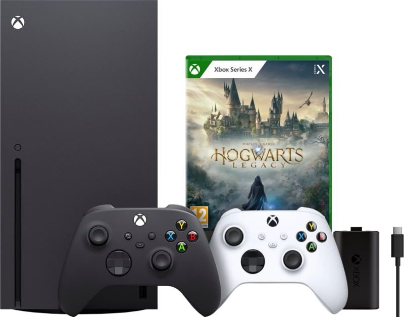 Aanbieding Xbox Series X + Hogwarts Legacy + Microsoft Xbox Controller Wit + Play & Charge kit (consoles)