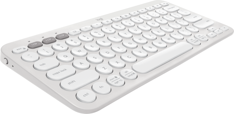 Aanbieding Logitech Pebble Keyboard 2 - K380s White Qwerty (toetsenborden)