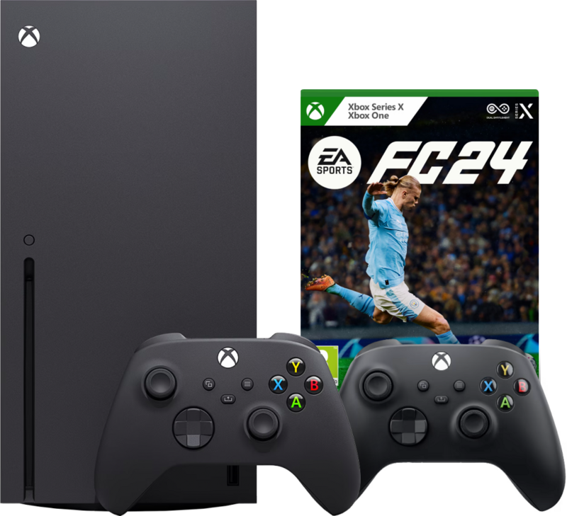 Aanbieding Xbox Series X + EA Sports FC 24 + Tweede Controller Zwart (consoles)