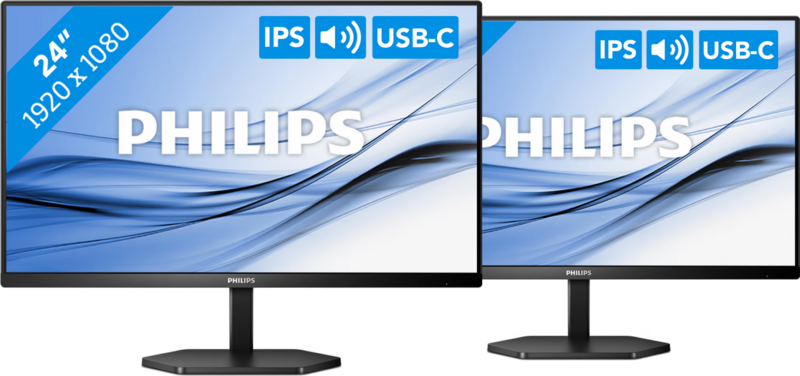 Aanbieding 2x Philips 24E1N3300A/00 (monitoren)