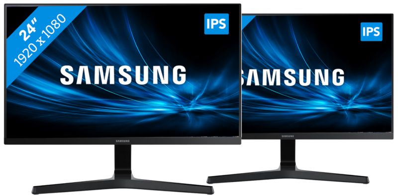 Aanbieding 2x Samsung LS24R356FZRXEN (monitoren)