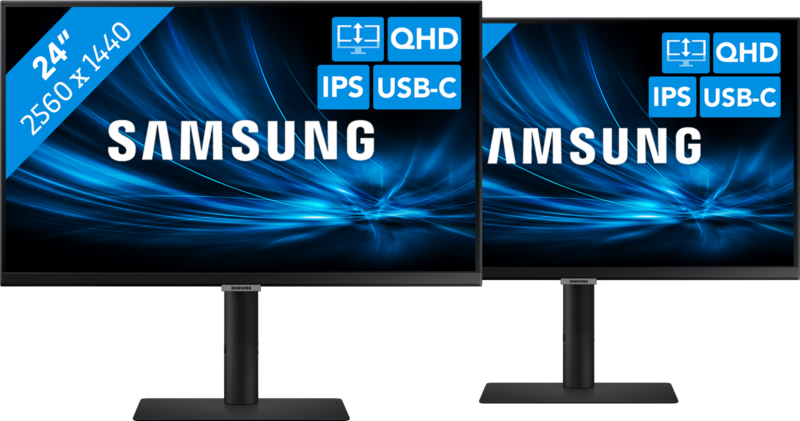 Aanbieding 2x Samsung LS24A600UCUXEN (monitoren)