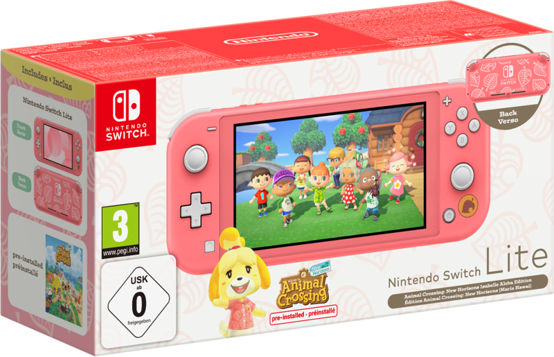 Aanbieding Nintendo Switch Lite Animal Crossing New Horizons Editie Roze (consoles)