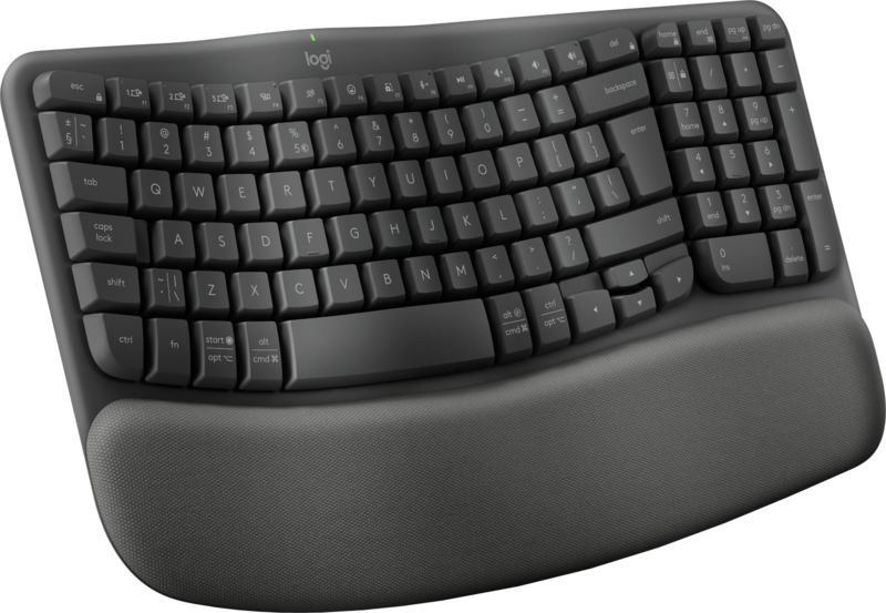 Aanbieding Logitech Wave Keys Draadloos Ergonomisch Toetsenbord QWERTY (toetsenborden)