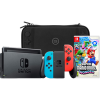 Koop Nintendo Switch Rood/Blauw + Super Mario Bros. Wonder + BlueBuilt Beschermhoes - 6095626067043