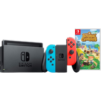 Koop Nintendo Switch Rood/Blauw + Animal Crossing New Horizons - 6095609478415