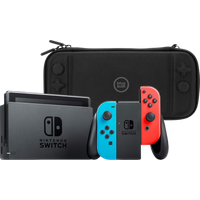 Koop Nintendo Switch Rood/Blauw + BlueBuilt Beschermhoes - 6095612277296